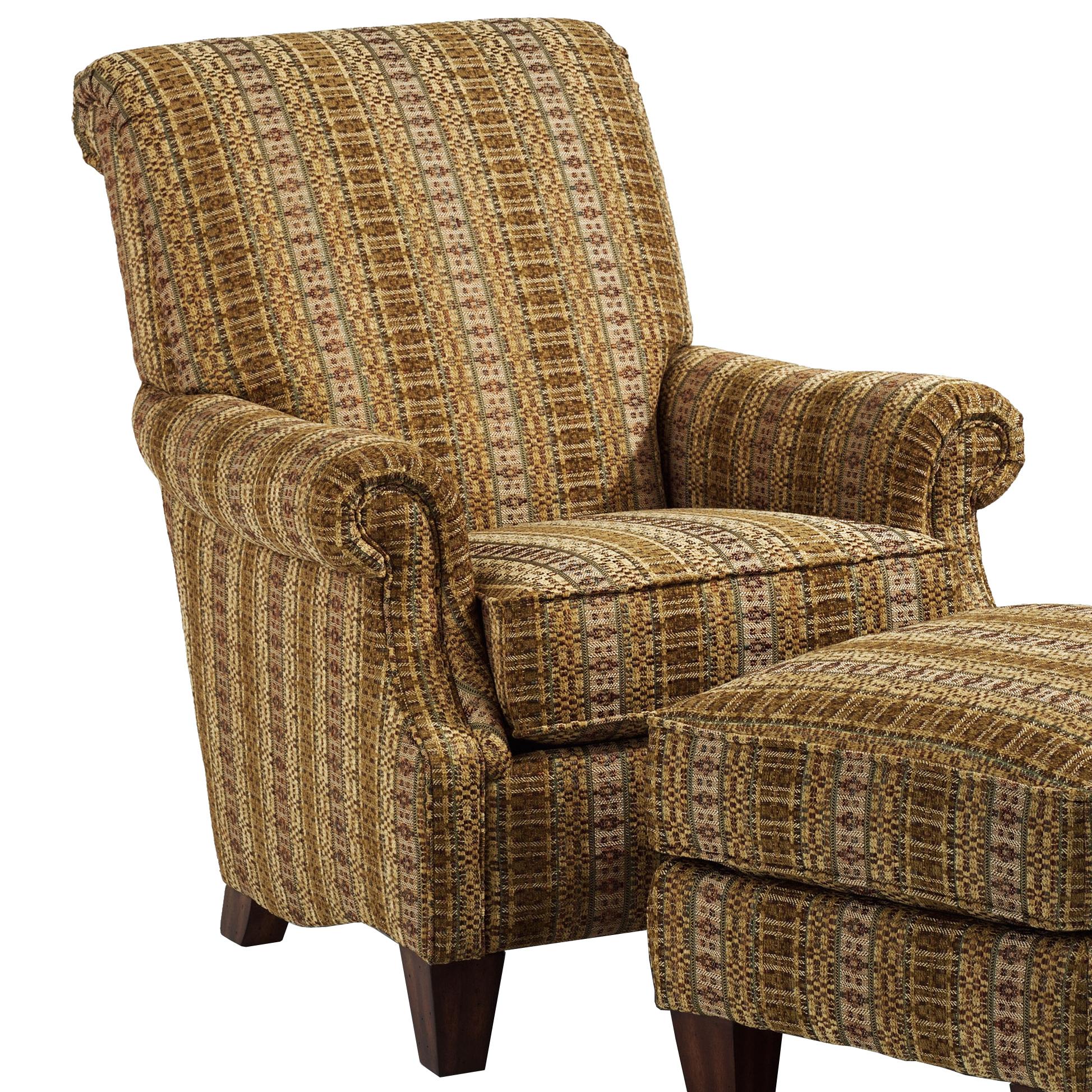 Flexsteel Stafford 086C10 Traditional Styled Accent Chair with Rolled
